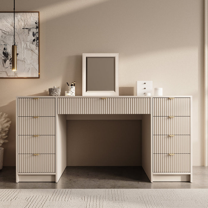 Meubella - Kaptafel Tavares 2 - Beige - 154 cm