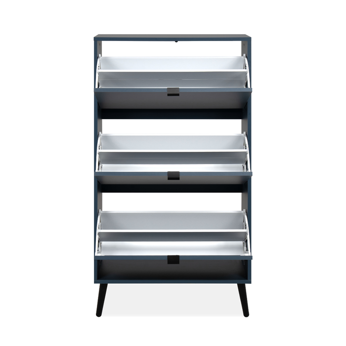 Calicosy - Schoenenkast VIGO - B70 cm - Alby blauw | zwart