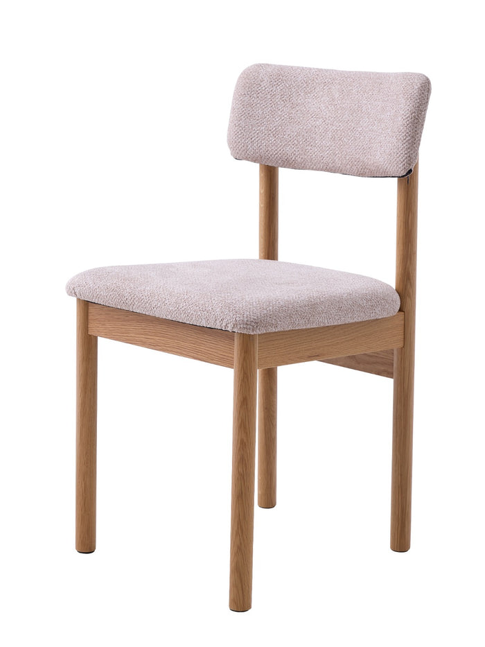 Giga Living - Eetkamerstoel Canora Bouclé Zand|Espresso