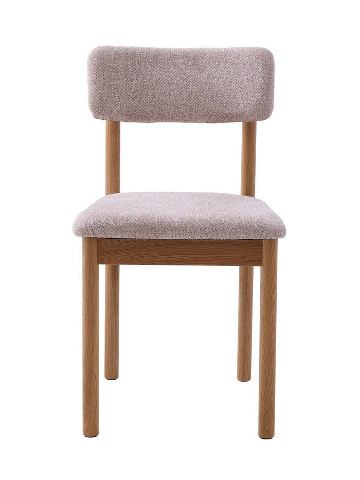 Giga Living - Eetkamerstoel Canora Bouclé Zand|Espresso - Set van 2