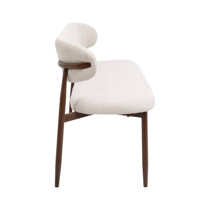 Giga Meubel - Eetkamerbank - Beige|Walnoot - 200x55x77cm - Alexia