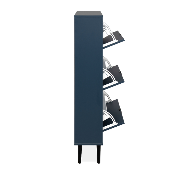 Calicosy - Schoenenkast VIGO - B70 cm - Alby blauw | zwart