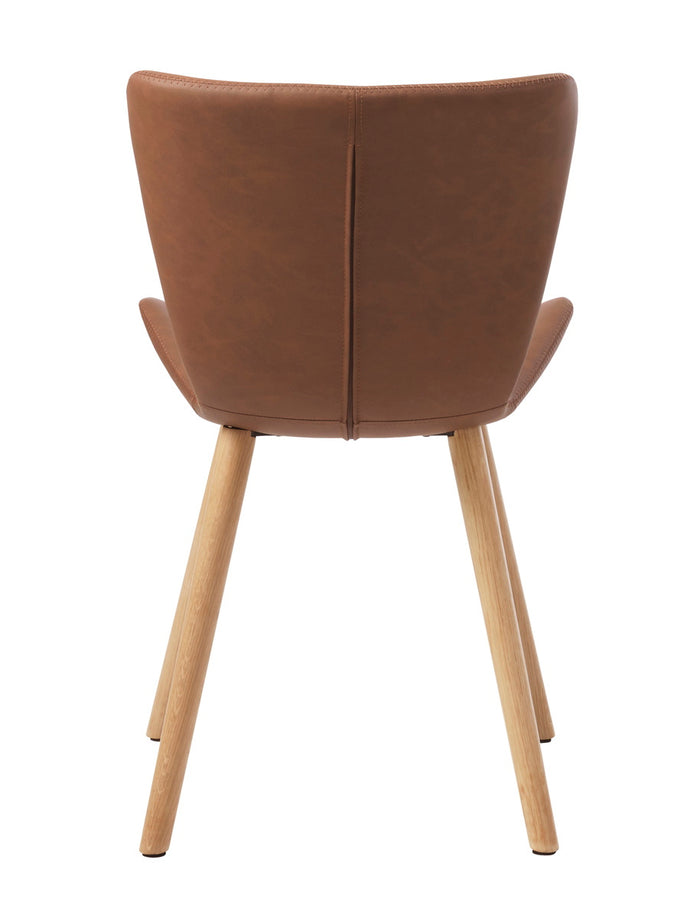 Giga Living - Eetkamerstoel Bruin PU-Leer - Teslin - Set van 2