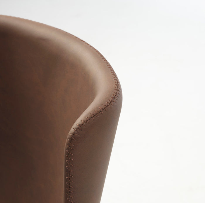 Giga Living - Eetkamerstoel Bruin PU-Leer - Teslin - Set van 2