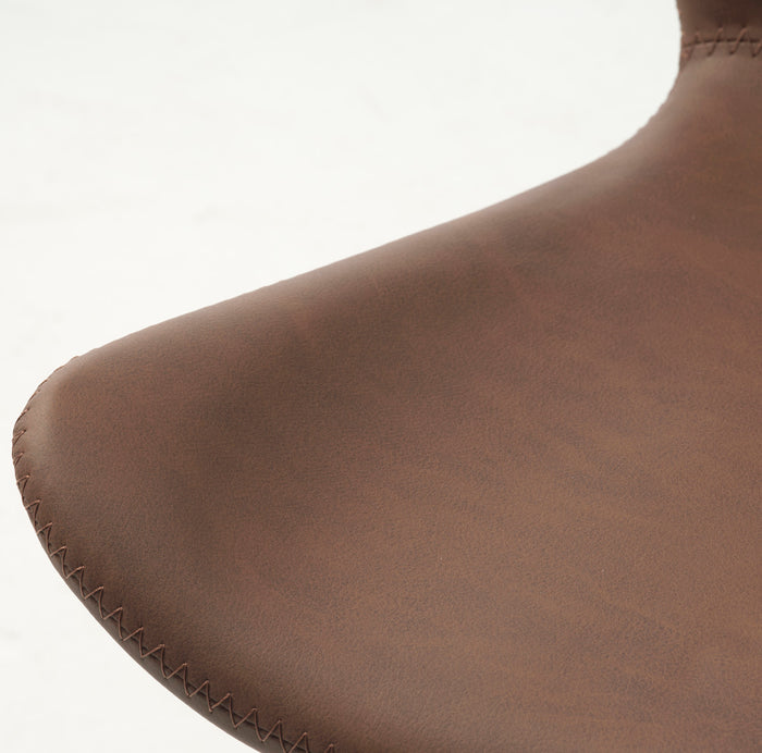 Giga Living - Eetkamerstoel Bruin PU-Leer - Teslin - Set van 2