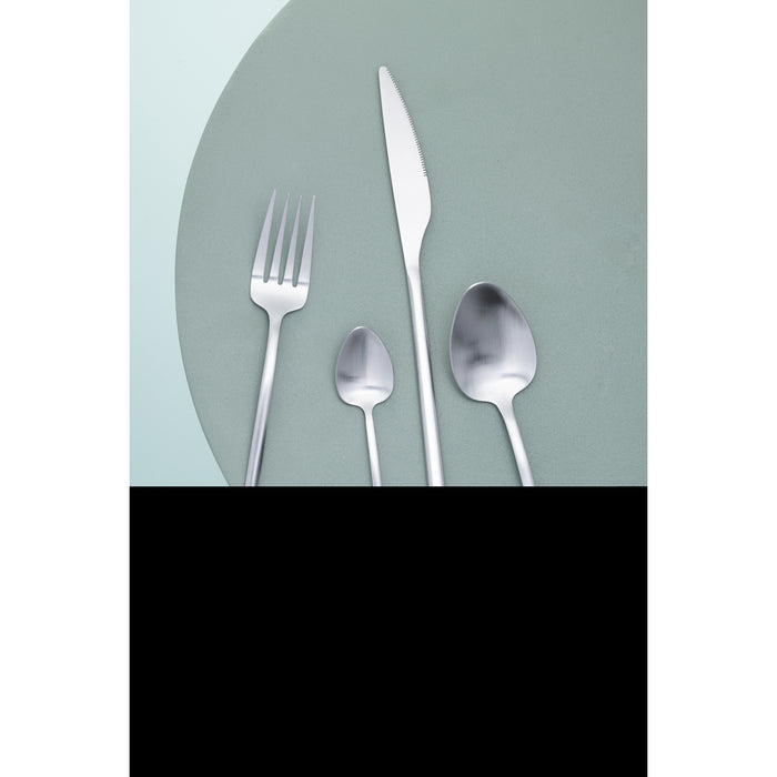 J-Line bestek - roestvrij staal - mat zilver - box van 24 st