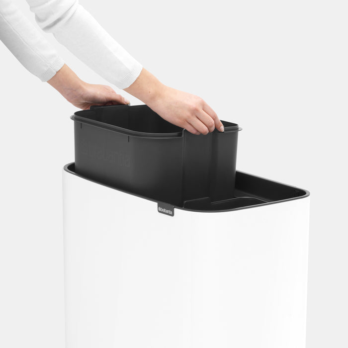 Brabantia Bo Touch Bin Afvalemmer 11 + 23 L - Wit