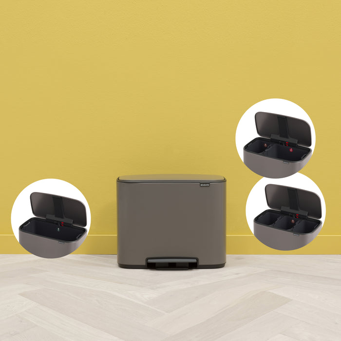 Brabantia Bo Pedaalemmer 34 Liter (11+23 Liter)