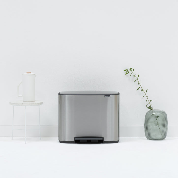 Brabantia Bo Pedaalemmer 11 + 23 L - Zilver