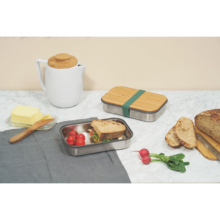 Black+Blum RVS Broodtrommel - 900ml - Groen