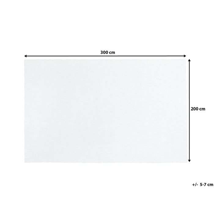 Beliani - DEMRE - Shaggy vloerkleed - Wit - 200 x 300 cm - Polyester