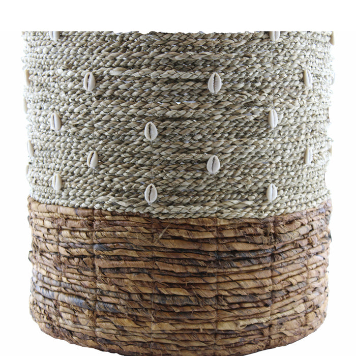 Van der Leeden Schelpen Plantenmand Ø 32 cm - Naturel