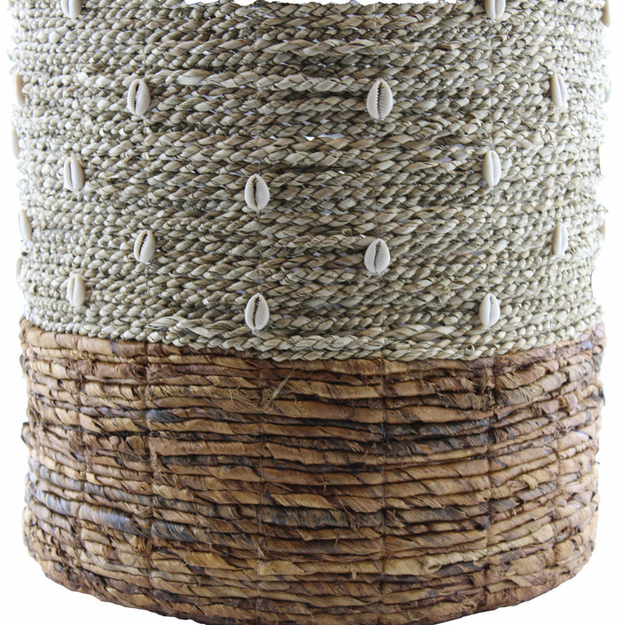 Van der Leeden Schelpen Plantenmand Ø 38 cm - Naturel