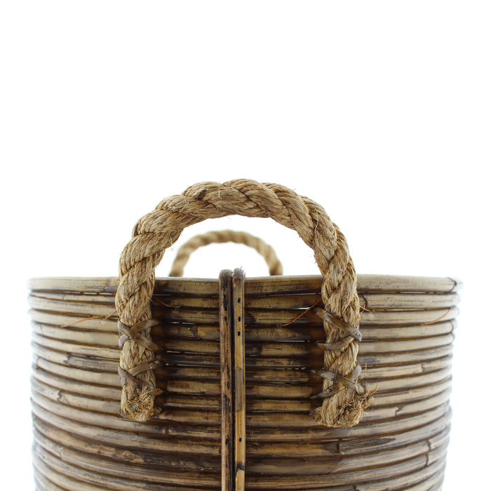 Van der Leeden Stripe Opbergmand Ø 40 cm - Bronze