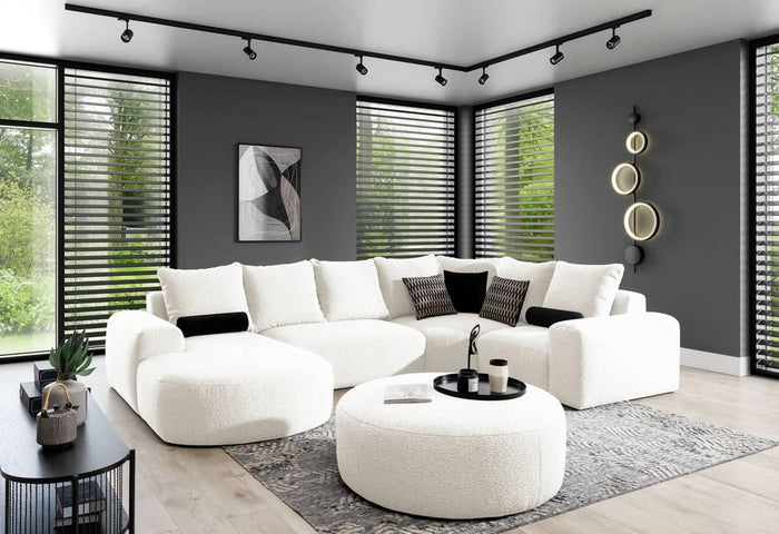 NADUVI Collection U-bank Monteri rechts bouclé modulair