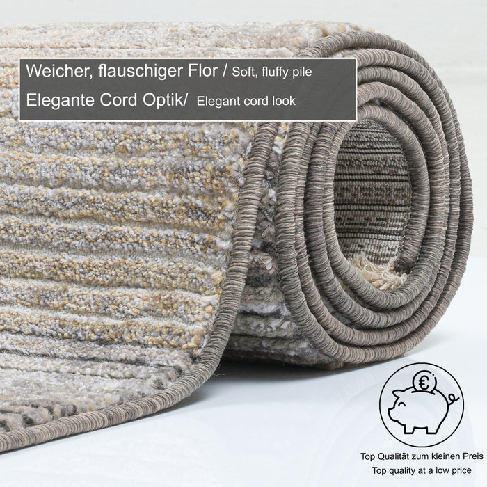 Gino Falcone Corduletta Vloerkleed 120 x 180 cm - Beige