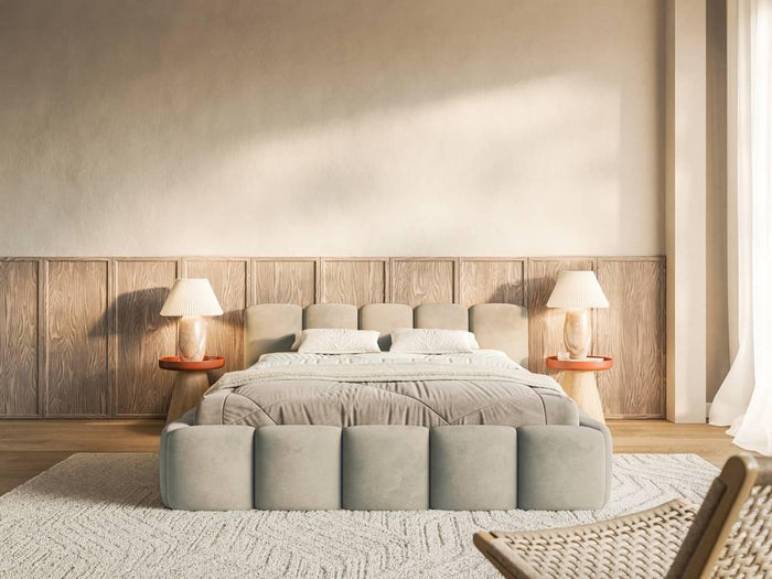 NADUVI Collection Bedframe Chloe laag 200 x 200 cm velvet met