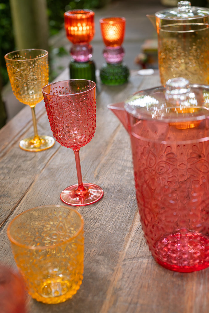 J-Line glas - kunststof - geel - doos van 6