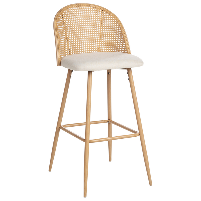 Beliani - CORNELL - Barkruk set van 2 - Crème - IJzer