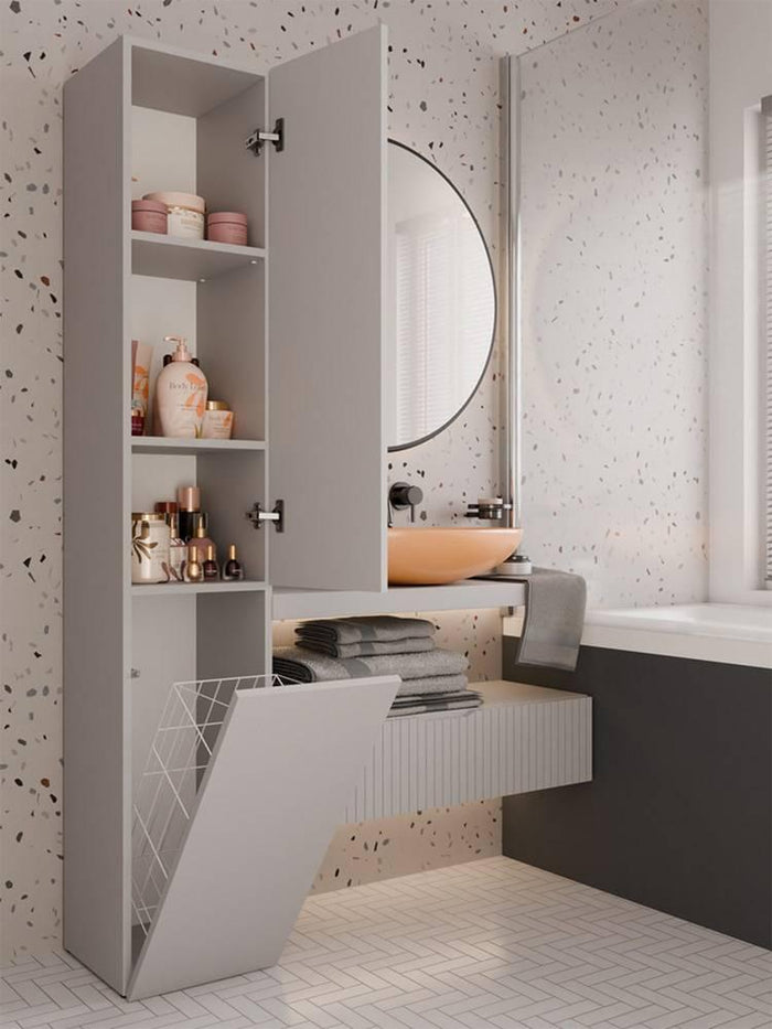 NADUVI Collection Badkamerkast Nolo met wasmand