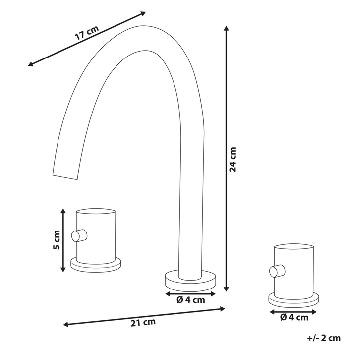 Beliani - PILCOMAYO - Wastafelkraan - Goud - Messing