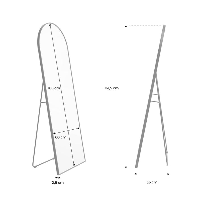 sweeek - Vrijstaande aluminium spiegel