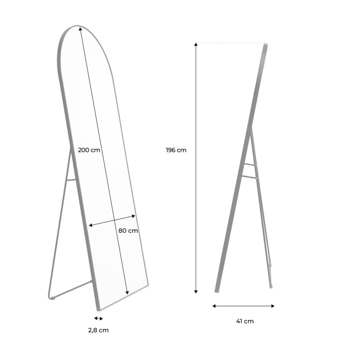 sweeek - Vrijstaande aluminium spiegel