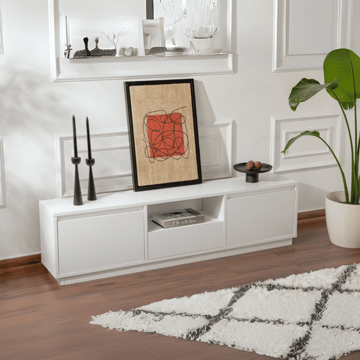 Giga Meubel - Tv-meubel Wit Hout - 160x30x42cm - Vanguard