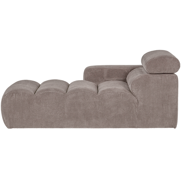 WOOOD Novi Chaise Longue Element Arm Links - Ribstof - Zand
