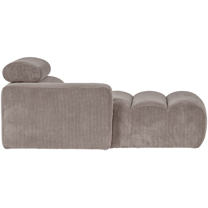 WOOOD Novi Chaise Longue Element Arm Links - Ribstof - Zand