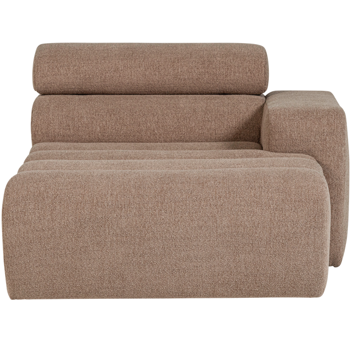WOOOD Novi Chaise Longue Element Arm Rechts - Polyester - Taupe