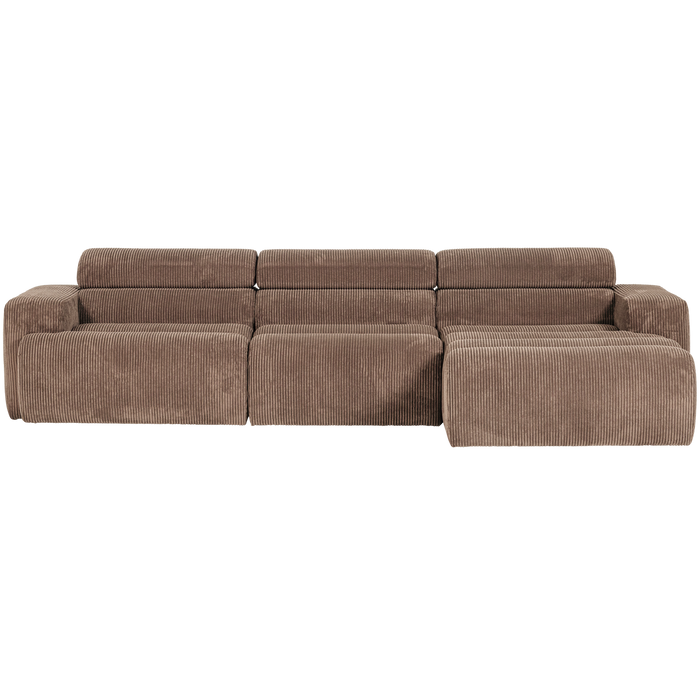 WOOOD Novi Chaise Longue Bank Rechts - Ribstof - Taupe