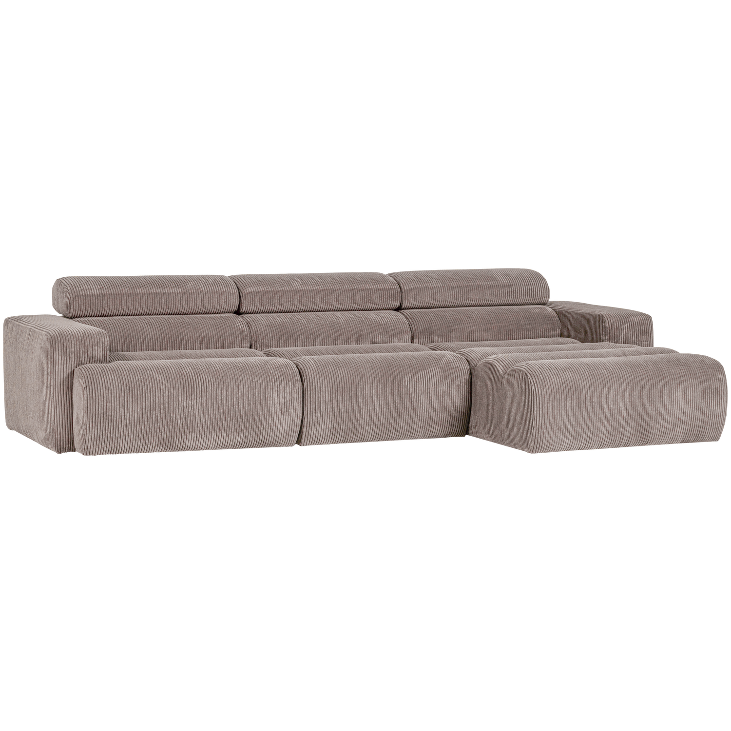 WOOOD Novi Chaise Longue Bank Rechts - Ribstof - Zand