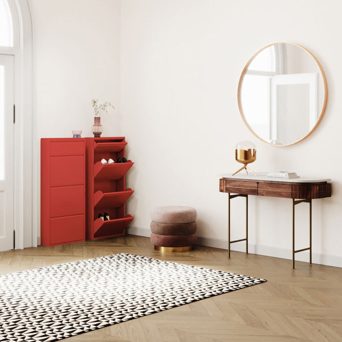 Schoenenkast Caruso rood 3+1 laden Kare Design