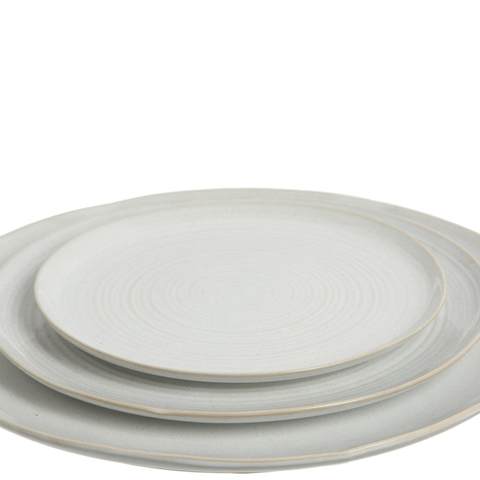 J-Line bord Noa bord - porselein - wit - large - 3 stuks