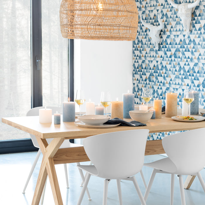 J-Line bord Noa bord - porselein - wit - large - 3 stuks