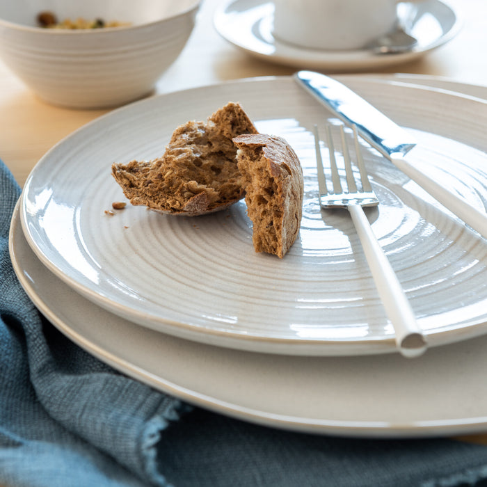 J-Line bord Noa bord - porselein - wit - large - 3 stuks