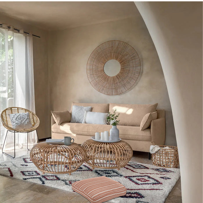 Atmosphera Vloerkussen|zitkussen Fantasy - steenrood - 38 x 38 cm