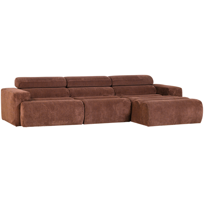 WOOOD Novi Chaise Longue Bank Rechts - Ribstof - Terra