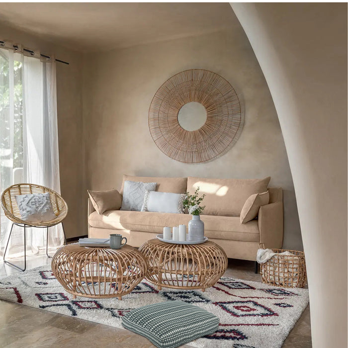 Atmosphera Vloerkussen|zitkussen Fantasy - aqua blauw - 38 x 38 x 8 cm