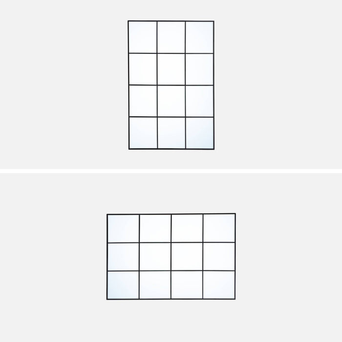 sweeek - Rechthoekige industriële spiegel staal