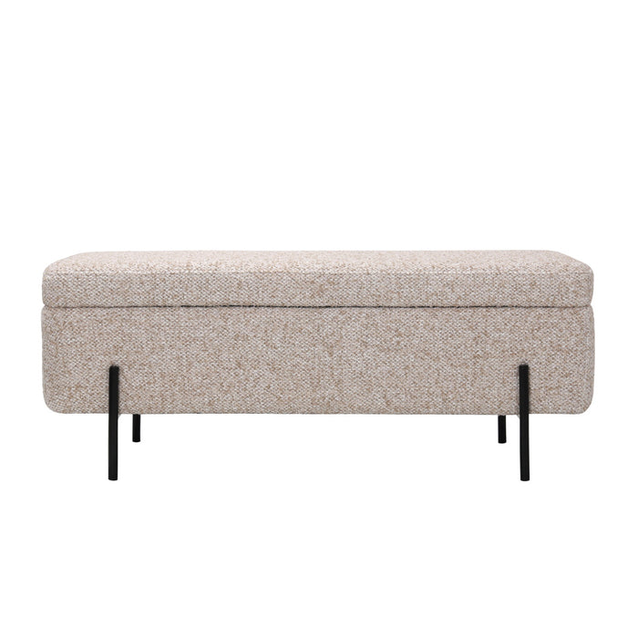 DÉJA Living - Opbergbank Beige Stof - 110x45x42cm - Kinna