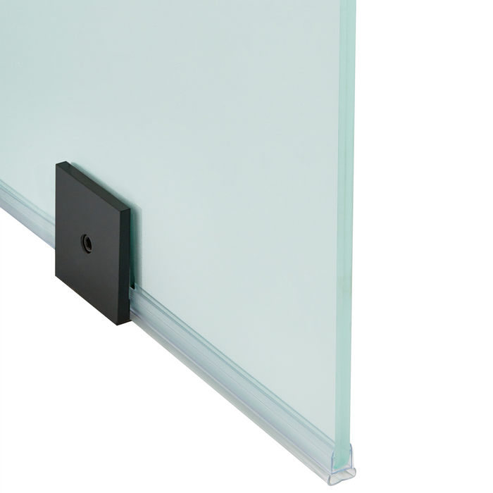 Beliani - ICALMA - Douchescherm - Zwart - Veiligheidsglas