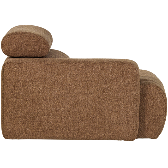 WOOOD Novi 1-Zits Element Bank Arm Links - Polyester - Karamelbruin