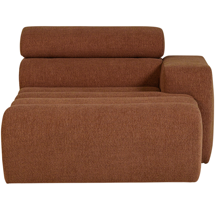 WOOOD Novi Chaise Longue Element Arm Rechts - Polyester - Terra