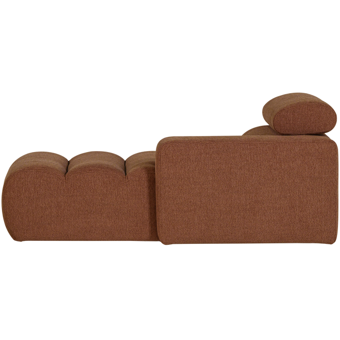 WOOOD Novi Chaise Longue Element Arm Rechts - Polyester - Terra