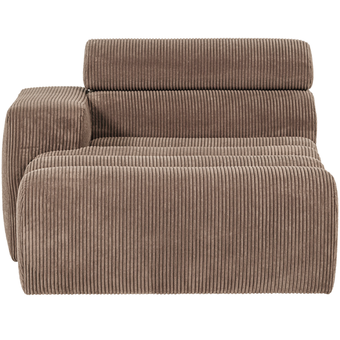 WOOOD Novi Chaise Longue Element Arm Links - Ribstof - Taupe