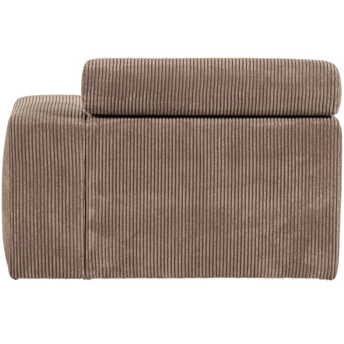 WOOOD Novi Chaise Longue Element Arm Rechts - Ribstof - Taupe