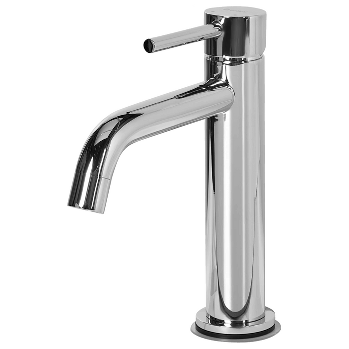 Beliani - SALINAS - Enkele wastafelkraan - Zilver - 18 cm - Messing