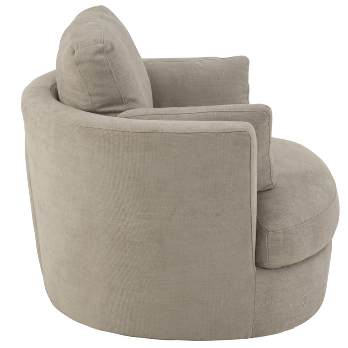 J-Line loungestoel Swiv - hout|textiel - grijs